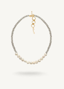 OLIVIA PEARL NECKLACE Gray