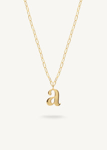 INITIAL GOLD - Paperclip chain 16"